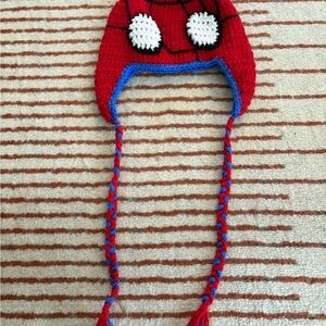 Red and Blue Kids Crochet Hat